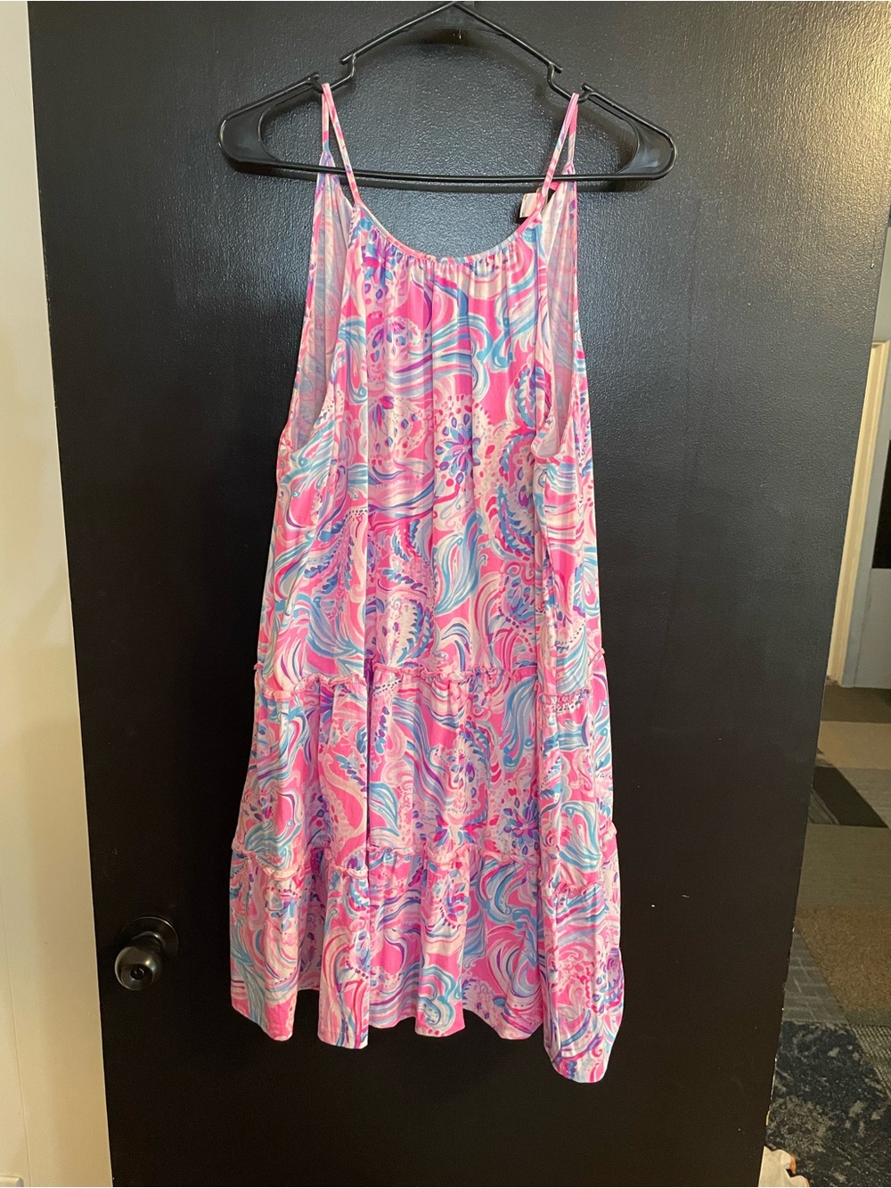 Lilly Pulitzer Pink & Blue Swirl Tiered Sundress